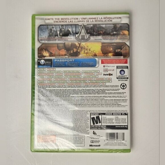 Xbox 360 Assassins Creed 3 Game Stop - Still Sealed - Picture 2 of 10